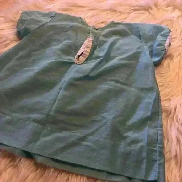 VTG easter handmade baby blue top short sleeve size 6+ months - Picture 5 of 7